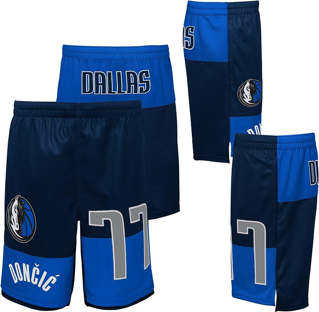 Outerstuff Luka Doncic #77 Pandamonium Name & Number Shorts - Youth Boys (8-20)