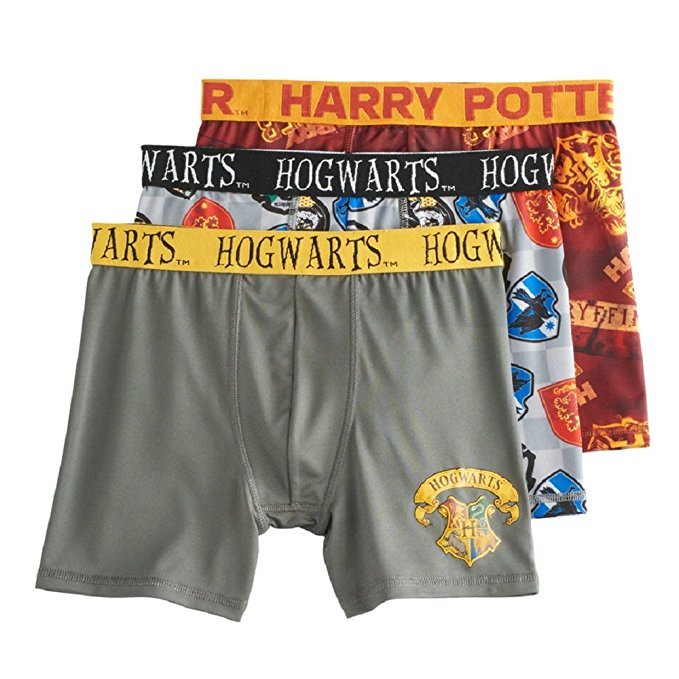 Handcraft Harry Potter Boys 3-Pack Athletic Boxer Briefs Spandex Blend Underwear