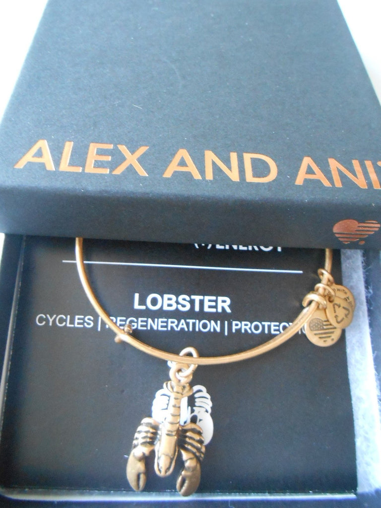 Alex and Ani Womens Lobster Charm Bangle