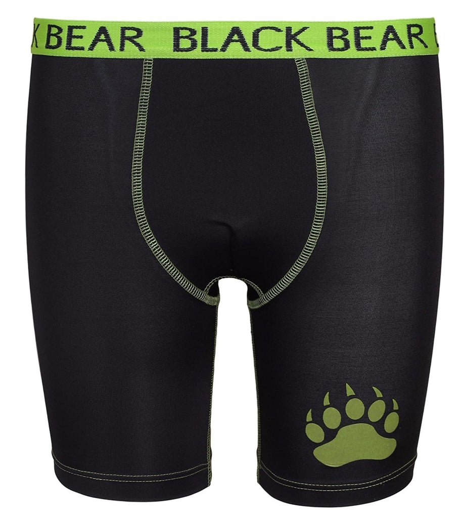 Black Bear Boysâ€™ Performance Dry-Fit Compression Long Boxer Brief (Pack of 4)