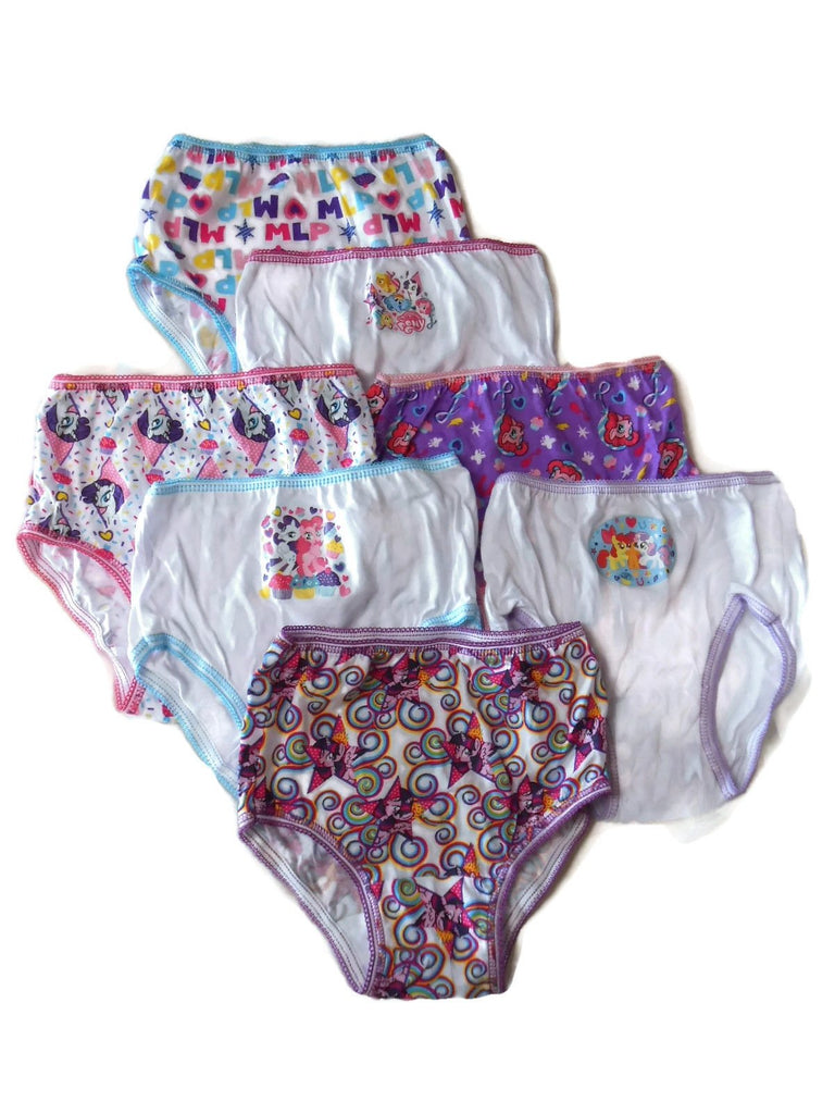 Handcraft Little Girls'  My Little Pony Rotating Print  Underwear Set (Pack of 7)