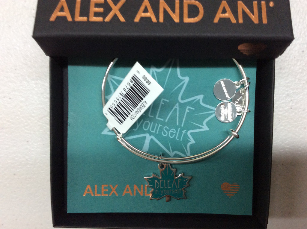 Alex and Ani Womens Color Infusion BeLeaf in Yourself Bangle