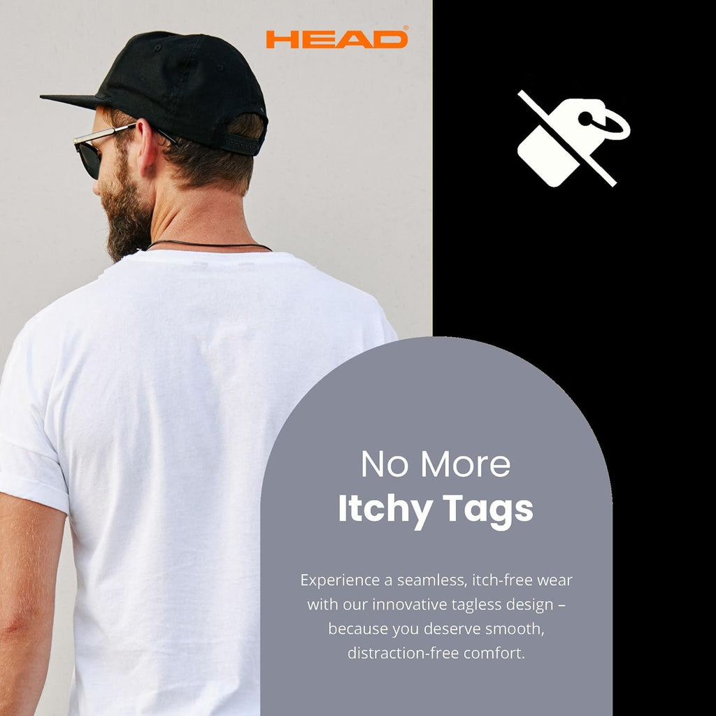 HEAD Men's White Crew Neck Tee 6-Pack - Sizes S-2X