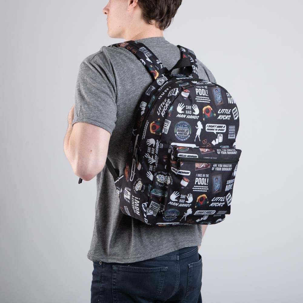 Seinfeld Sitcom Quotes Sublimated Print Backpack