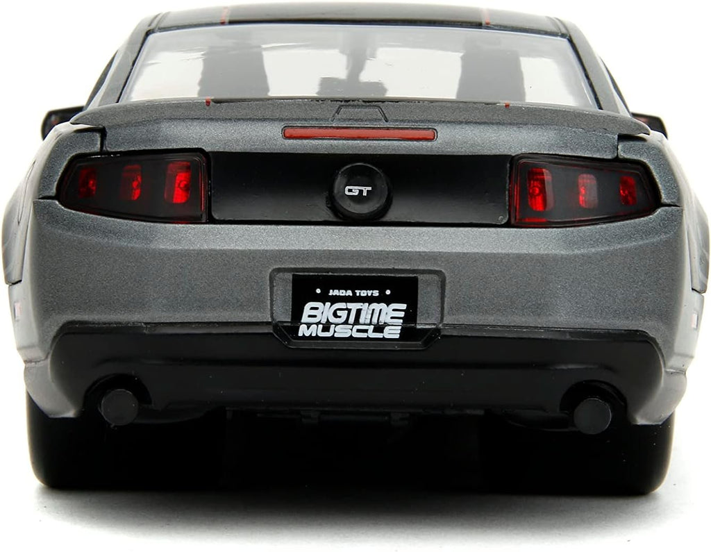 Big Time Muscle 1:24 2010 Ford Mustang GT Die-Cast Car, Toys for Kids and Adults(Charcoal Grey)