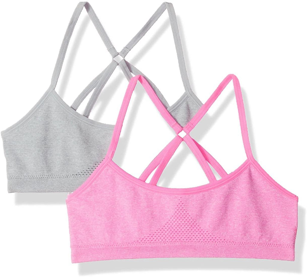 Hanes Big Girl's ComfortFlex Fit Seamless Racerback 2-Pack Bra, in The Navy  Heather/Magenta Quartz W White, Small : : Clothing, Shoes &  Accessories