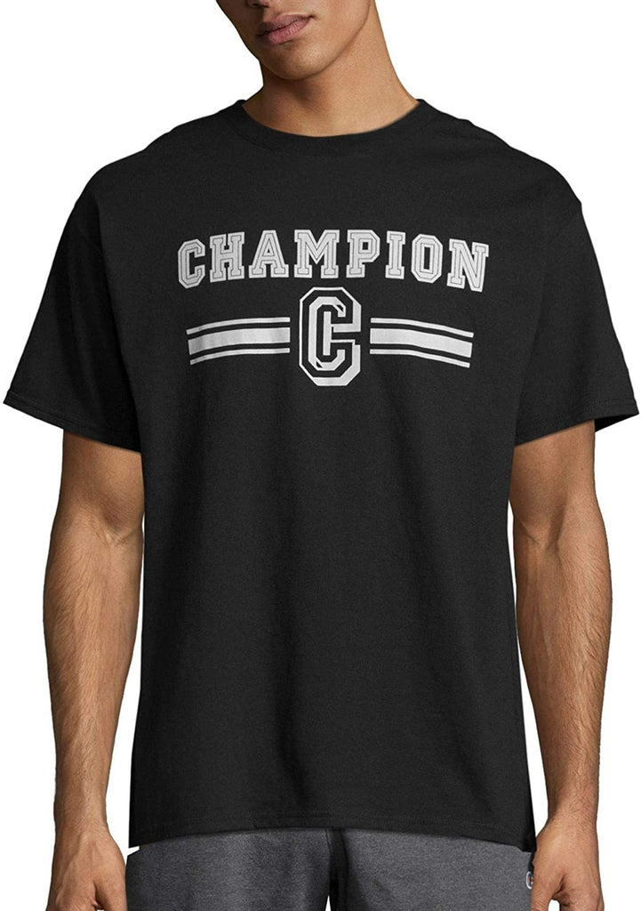 Champion Men's Classic T-Shirt, Big Left Chest C