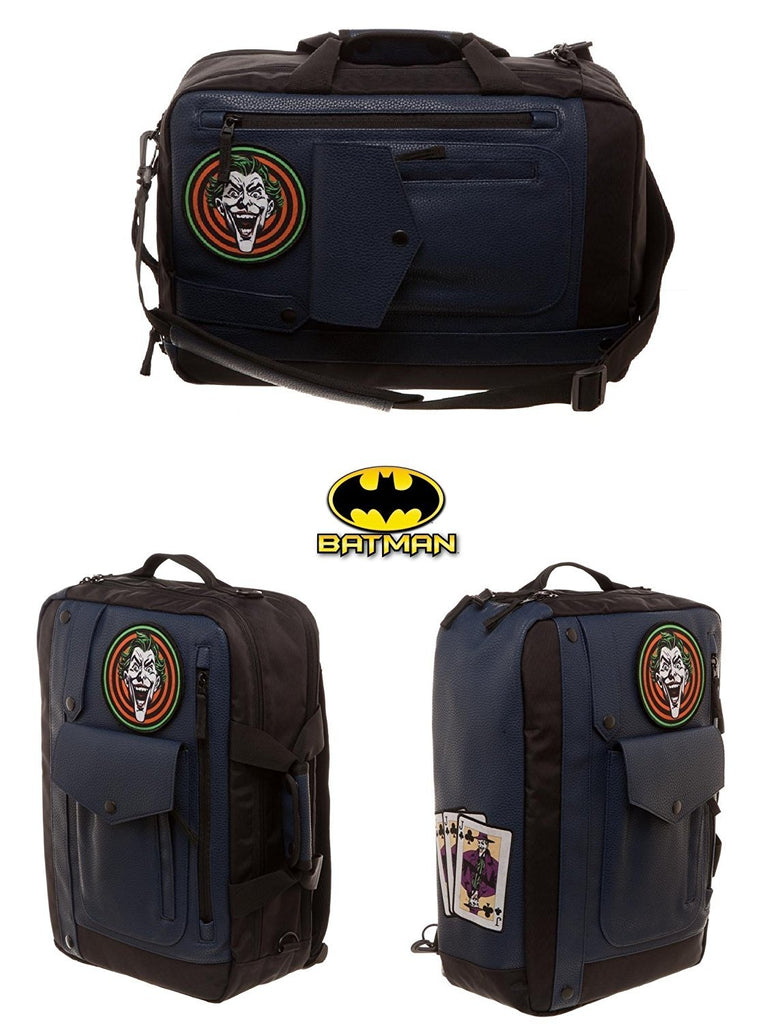 2in1 Deluxe DC Comics Batman Joker Goon Licensed Backpack Messenger School Bag