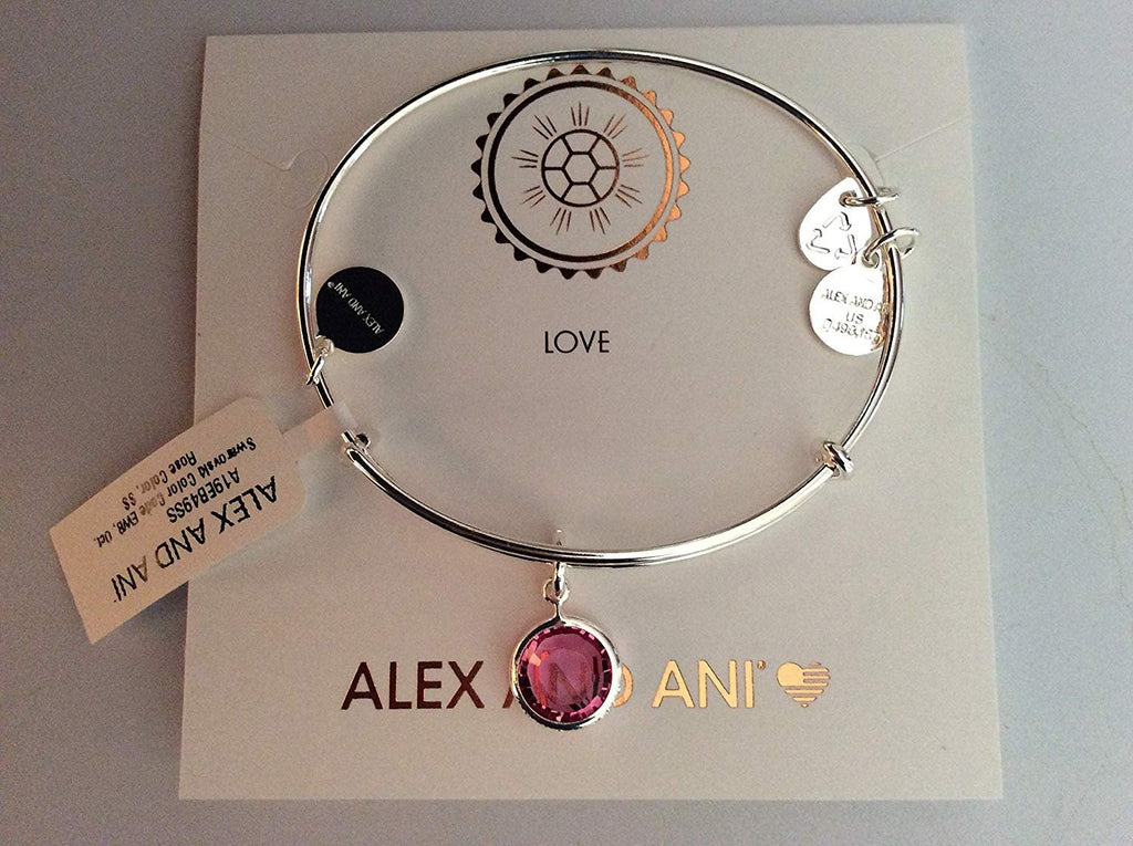 Alex and Ani October Color Code Shiny Silver NWTBC