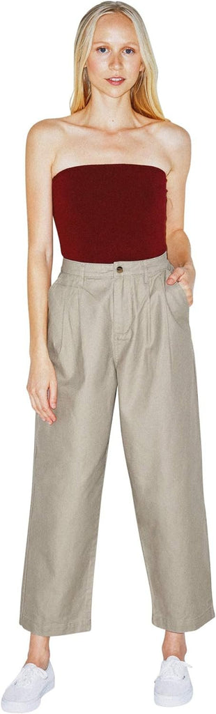 American Apparel Women's Twill Pleated Pant