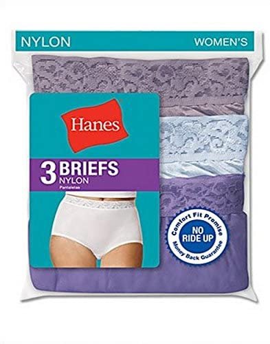 Hanes Women's Plus-Size Nylon Brief Plus Panty (Pack of 3)