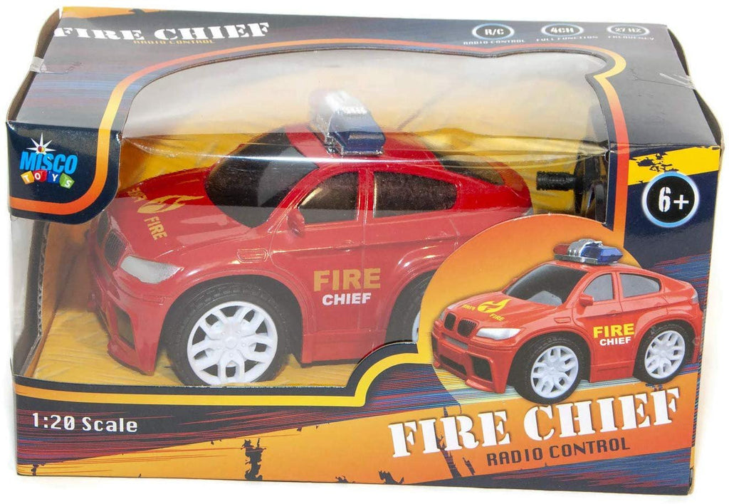 Remote Control Car Fire Chief Or Police Patrol Electric Sport Vehicle 1:20 Scale