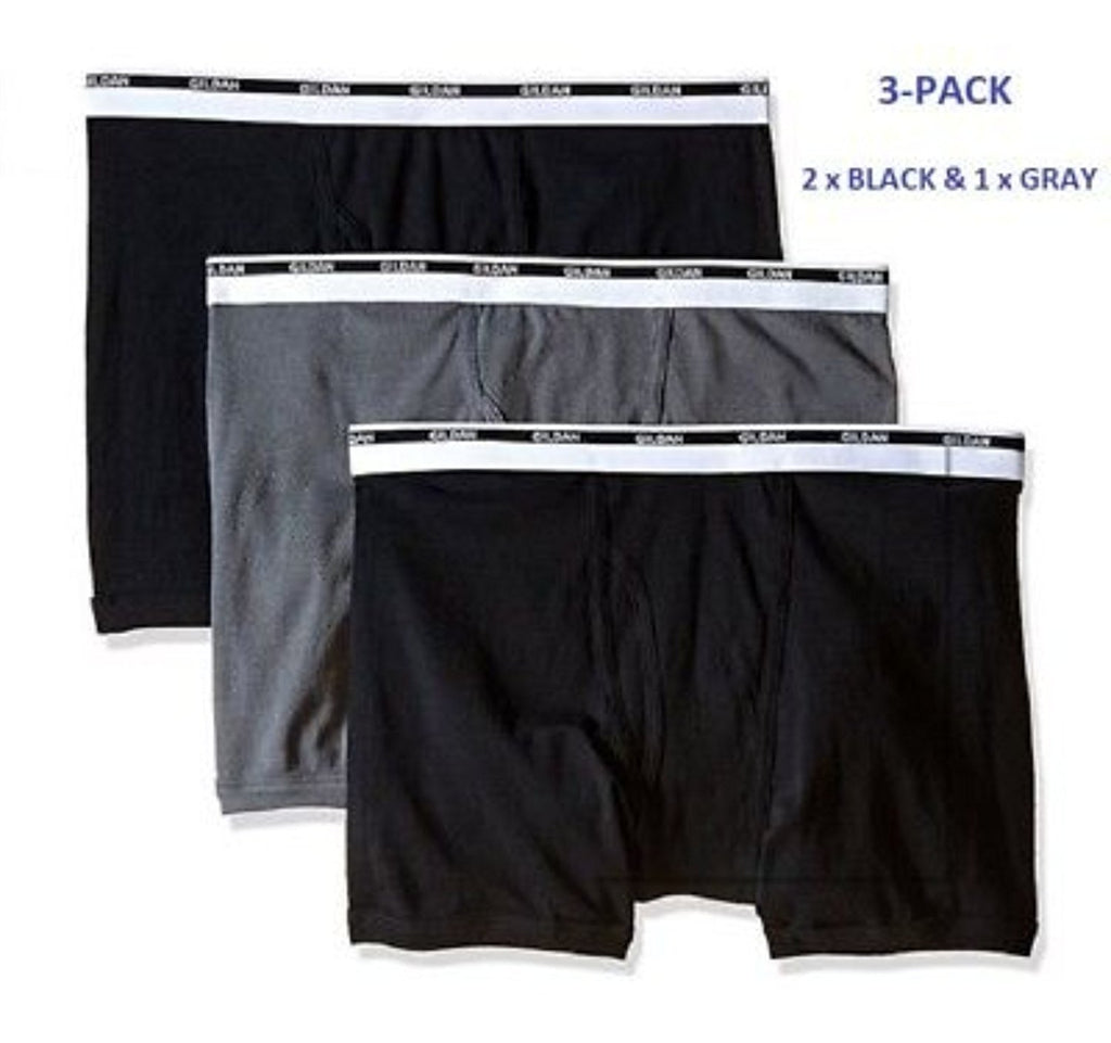 Gildan XXL 2XL Big and Tall 3-Pack and 6-Pack Men's Boxer Briefs Premium Cotton Underwear