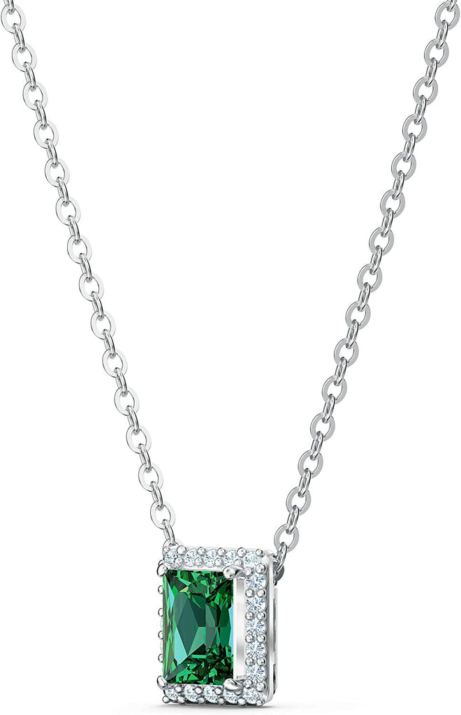 SWAROVSKI Women's Angelic Necklace & Bracelet Green and White Crystal Jewelry Collection