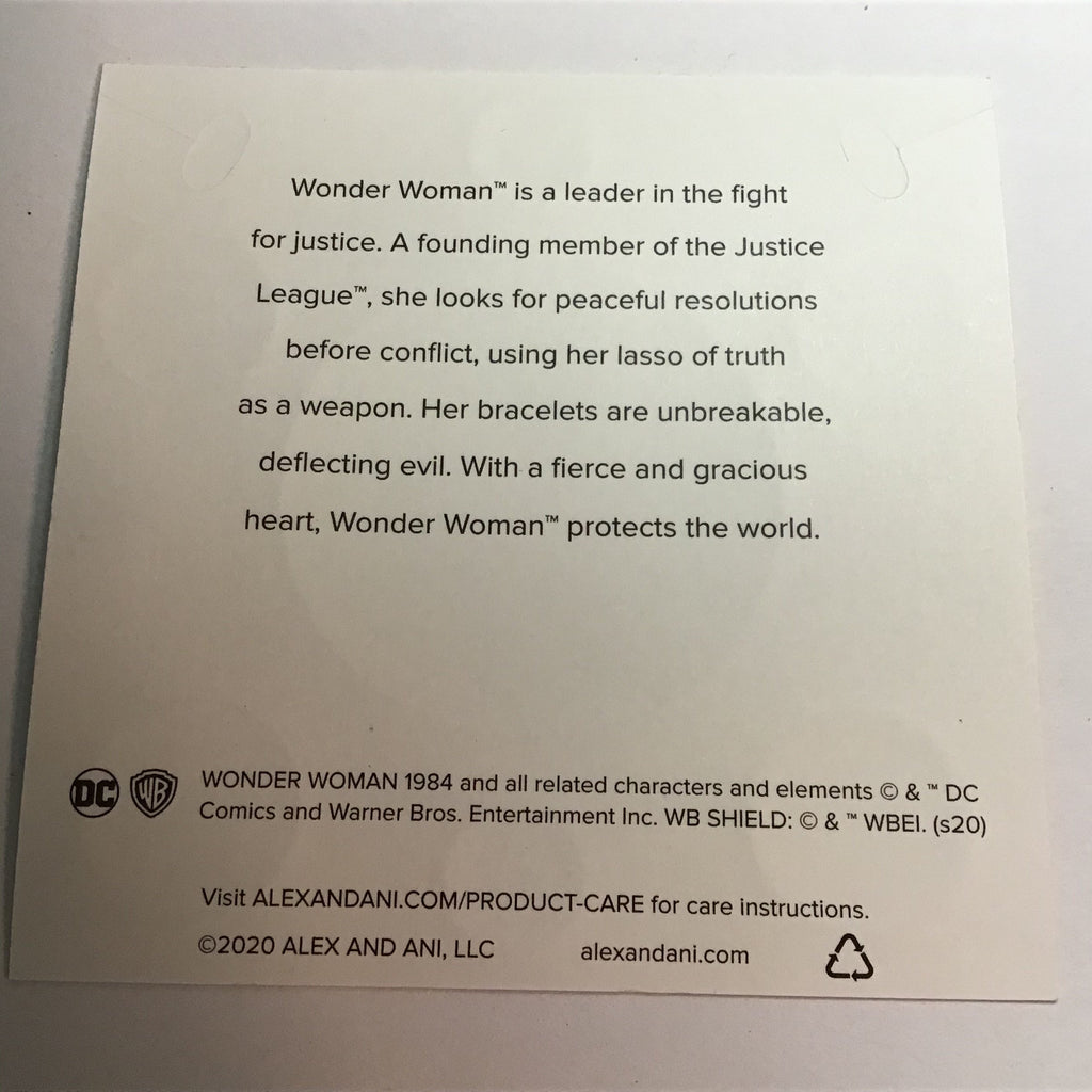 Alex and Ani Wonder Woman, Pave Logo EWB, SS, Shiny Silver, One Size (AS20EBWWPLSS)