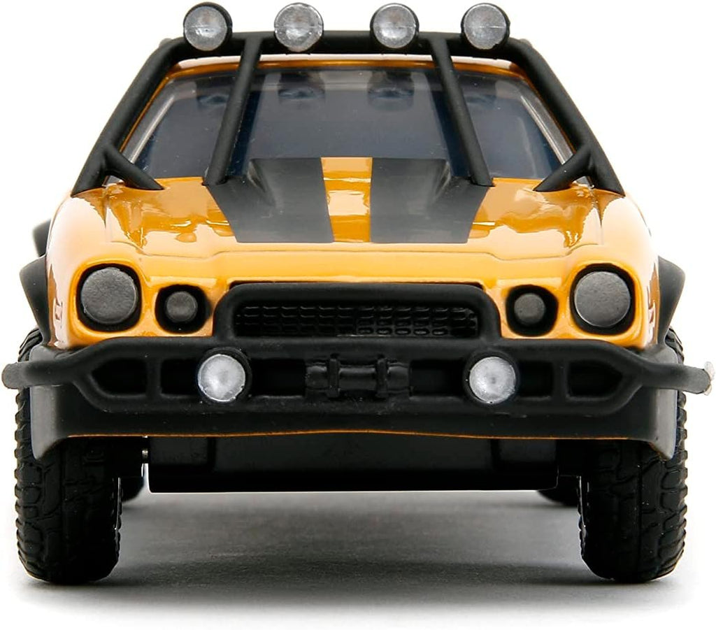 Transformers Rise of The Beast 1:32 1977 Chevy Camaro Bumblebee w/Robot On Chassis Die-Cast Car, Toys for Kids and Adults