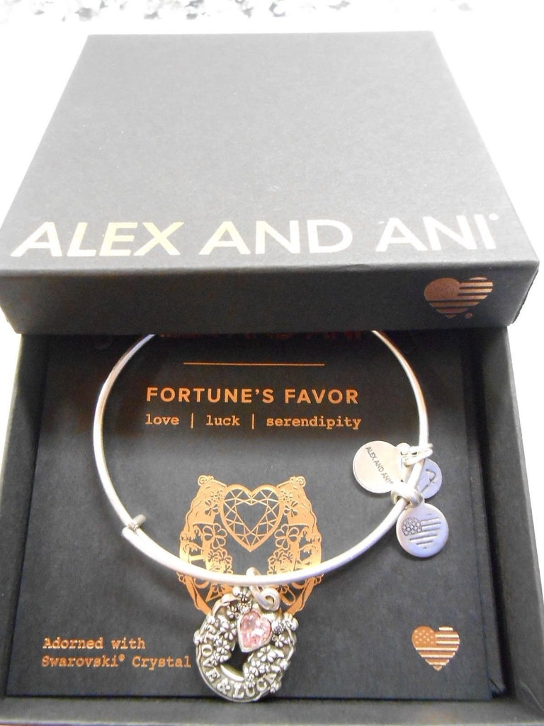 Alex and Ani FORTUNE'S FAVOR Expandable Wire Bracelet Rafaelian Silver NWTBC