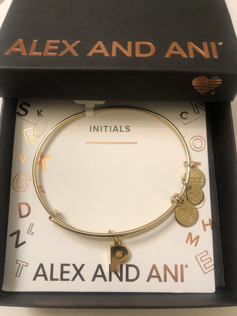 Alex and Ani Initial P III Bangle Bracelet