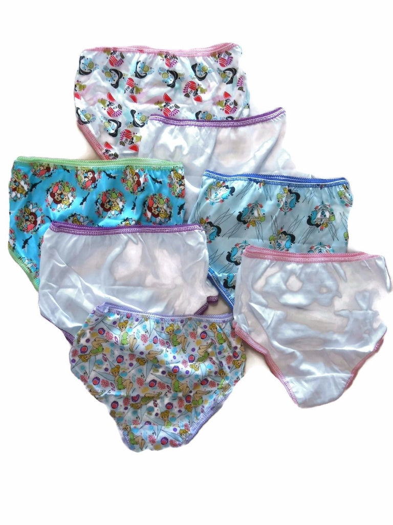 FAIRIES Panties Toddler Girls' 7-pack 2T/3T, 4T TINKERBELL NEW Handcraft DISNEY