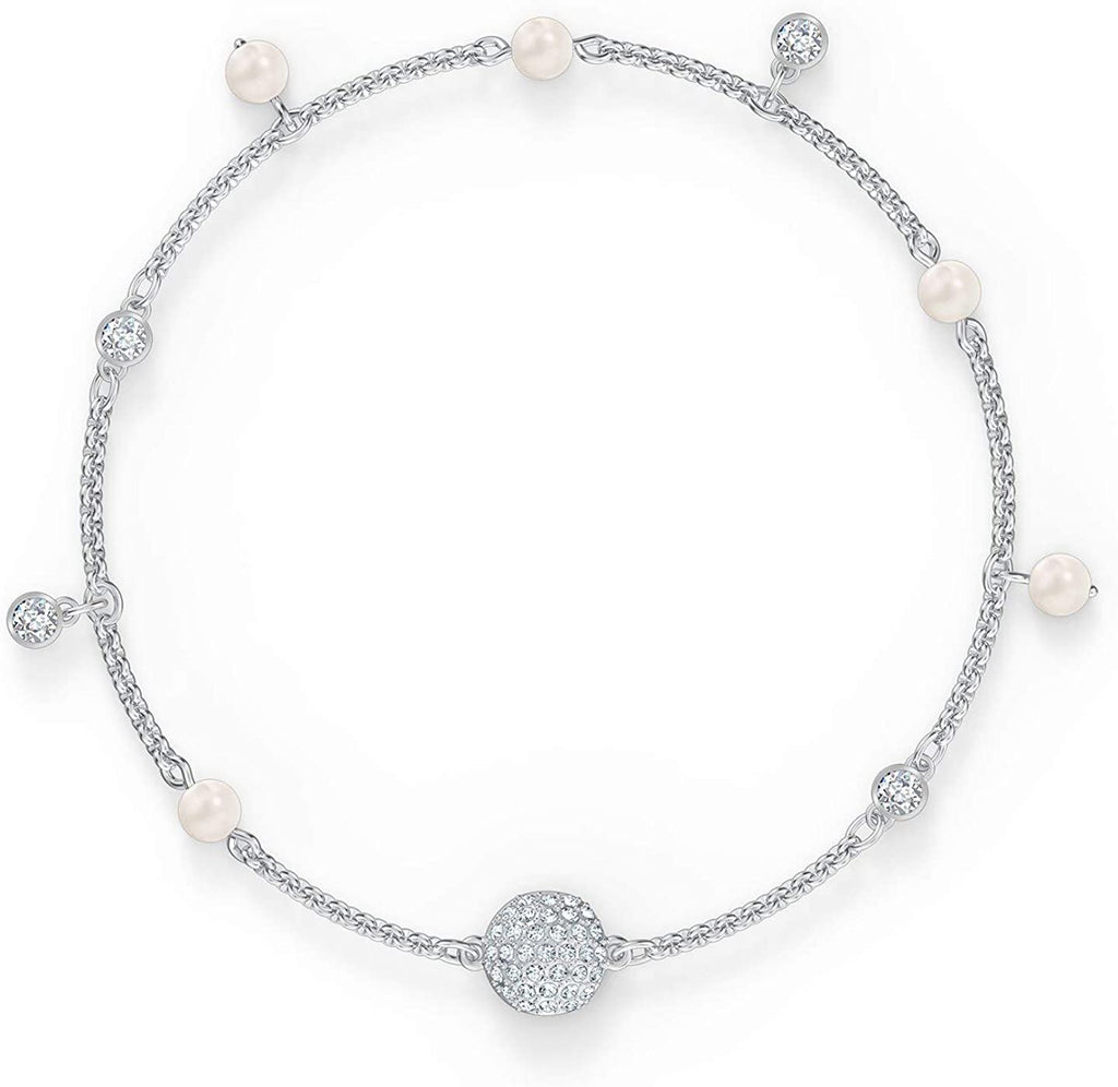 Swarovski Remix Collection Delicate Crystal Pearl Strand White Rhodium Plated - Large