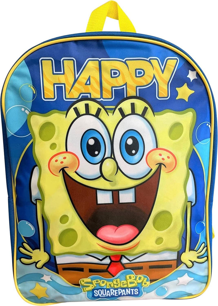 Sponge Bob 15" School Backpack (Blue-Yellow)