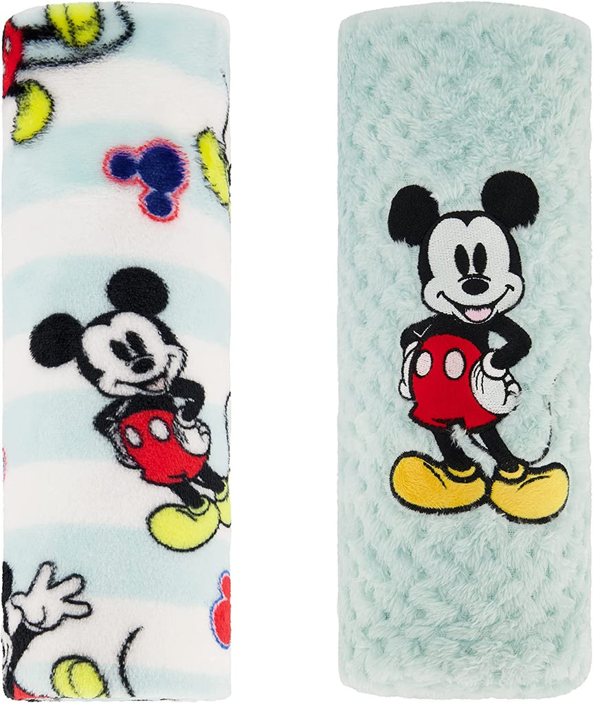 Disney 2-Pack Baby Blanket for Infants and Newborns, Plush Textured Fleece Mickey Mouse Blanket, for Toddler Boys