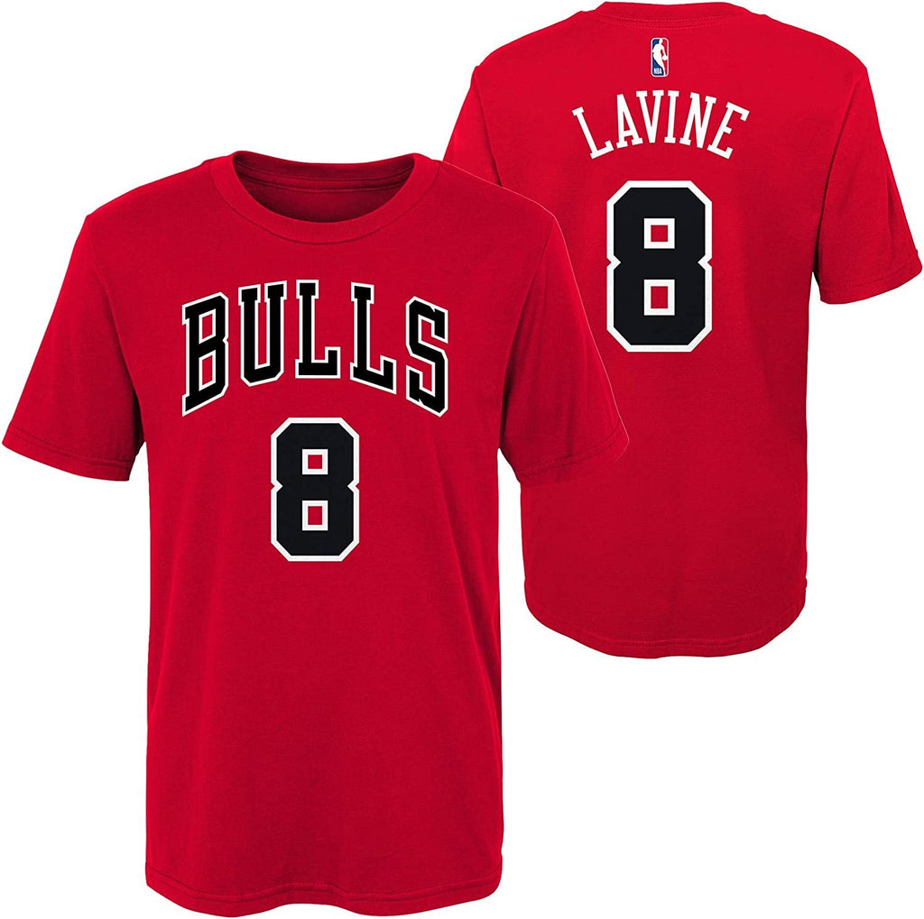 Outerstuff Zach LaVine Name and Number Youth Cotton Shirt (Small) Red