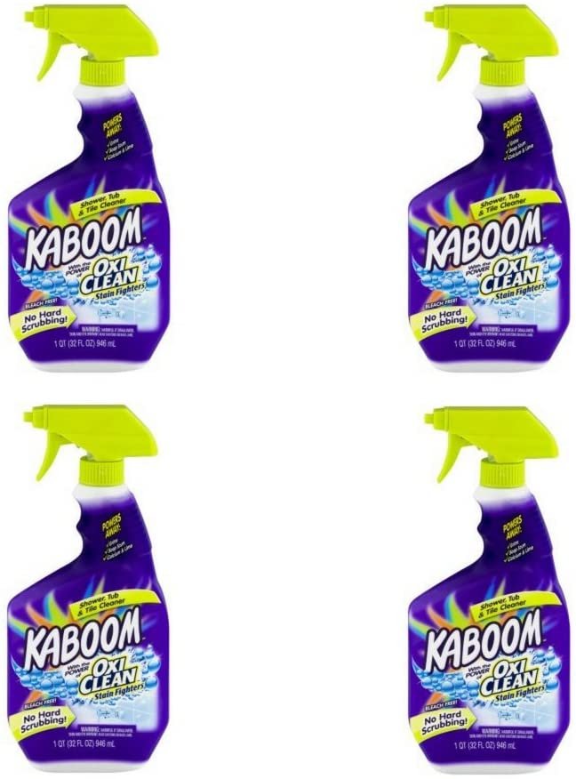 Kaboom Shower, Tub & Tile Cleaner with Oxi Clean,32 oz, 4 pack