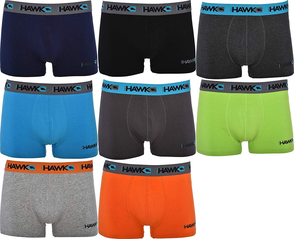 Tony Hawk Men's Boxer Briefs 8-PK Short Leg Trunk Athletic Cotton Stretch No Fly