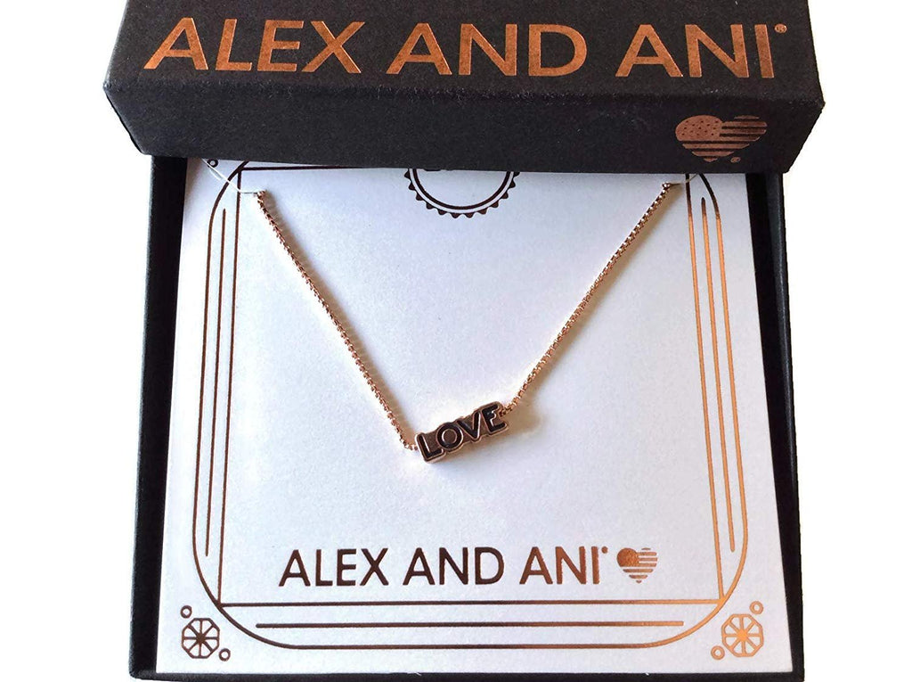 Alex and Ani Love Necklace Rose Gold NWTBC