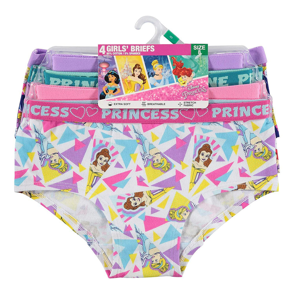 Disney Girls' Big Princess 4pk Supersoft Reactive Print Panties