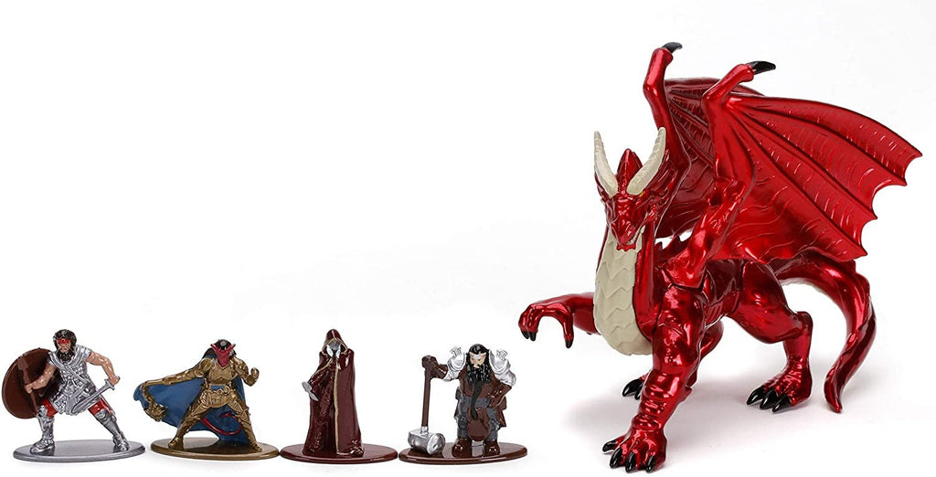 Jada Toys "Dungeons & Dragons 1.65"" Die-cast Metal Collectible Figures Deluxe 5-Pack Wave 1, Toys for Kids and Adults, 4 cm