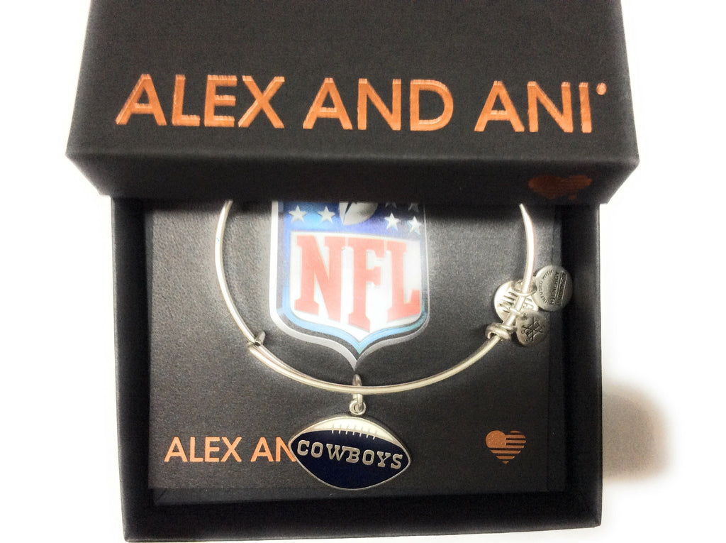 Alex and Ani Womens Color Infusion Dallas Cowboys Football II Bangle