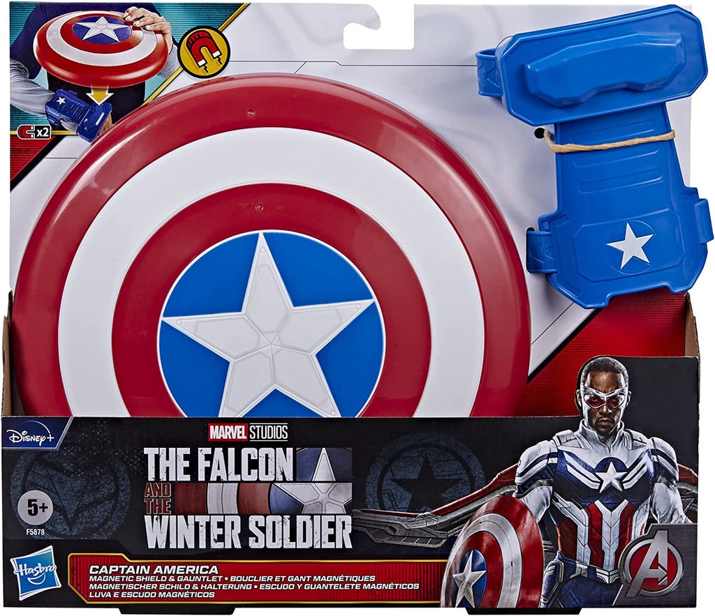 Marvel The Falcon and The Winter Soldier Captain America Magnetic Shield & Gauntlet Roleplay Set