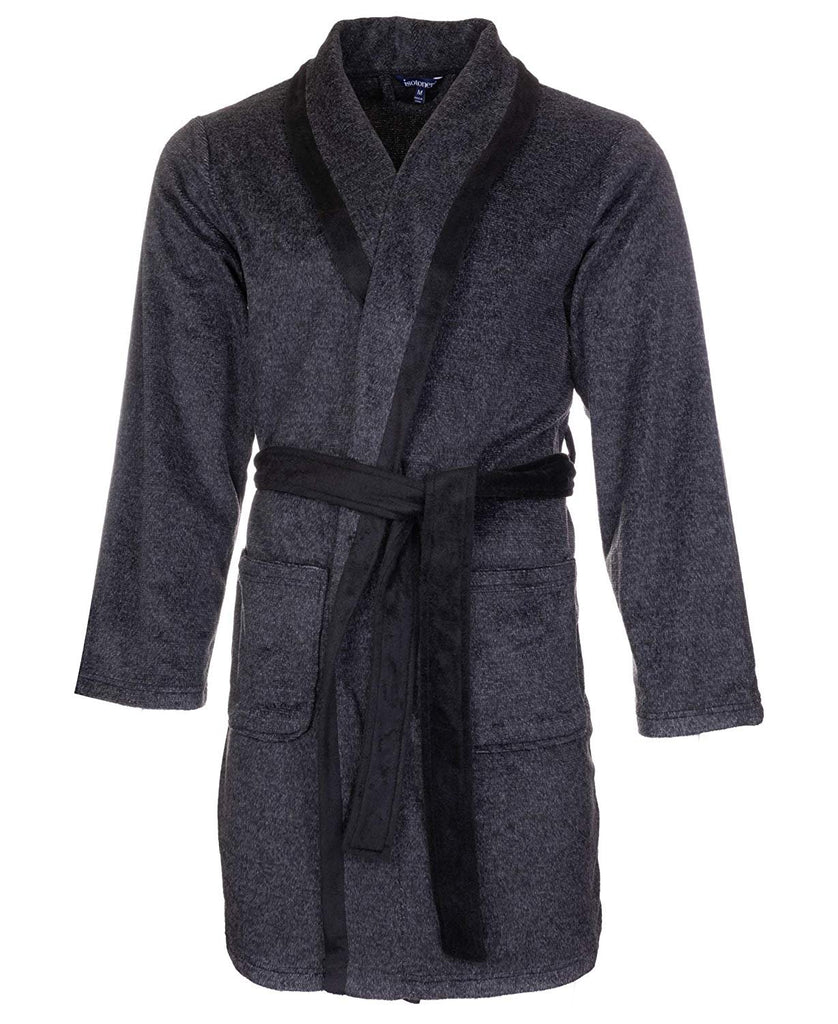 ISOTONER Mens Sleep Robe- Pockets Super Soft Jersey Plush Pajama