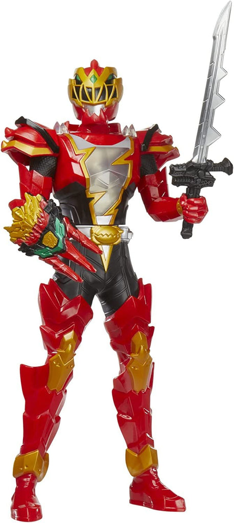 Power Rangers Dino Fury Spiral Strike Red Ranger, 12-inch Action Figures, Electronic Spinning and Light FX, Toys for 4 Year Old Boys and Girls and Up