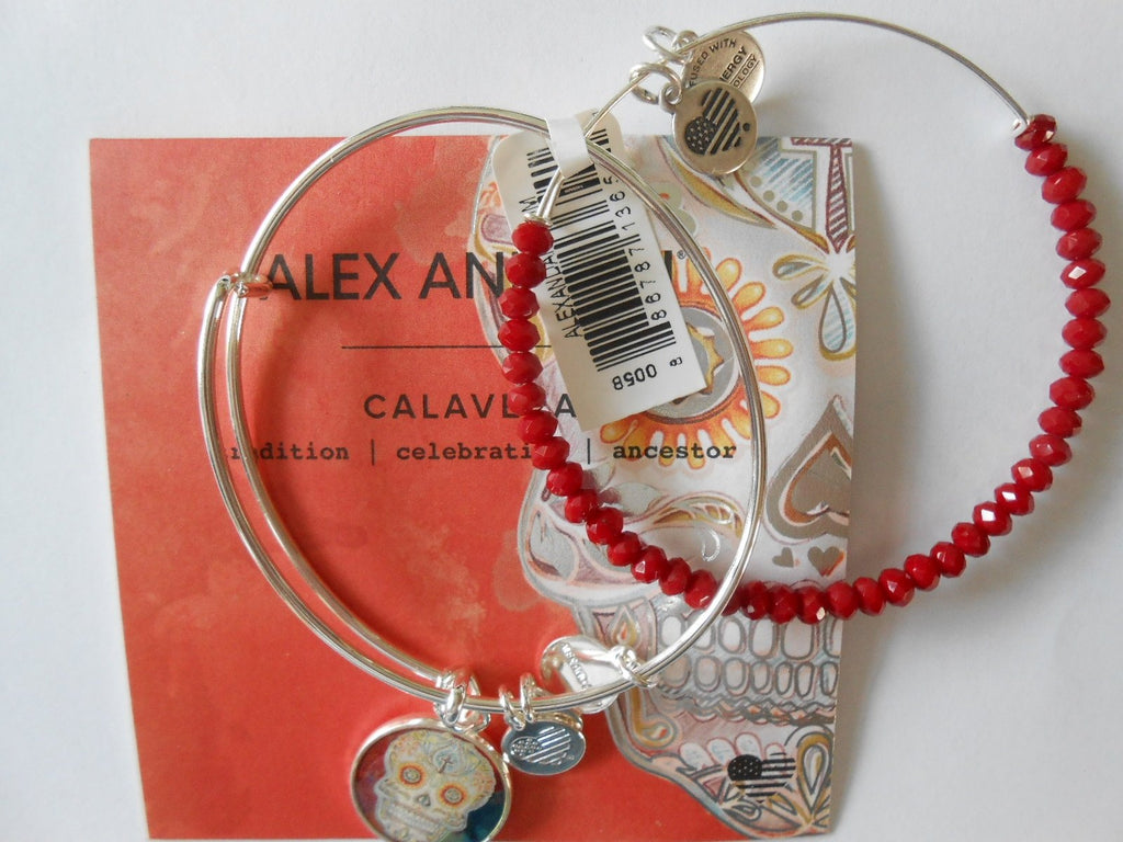 Alex and Ani Womens Art Infusion Calavera II Bracelet Set