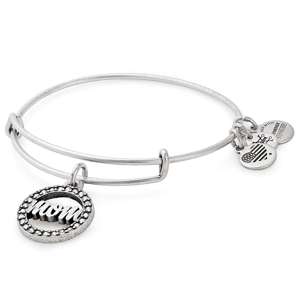 Alex and Ani Womens Crystal Infusion, Mom Bangle Rafaelian Silver One Size