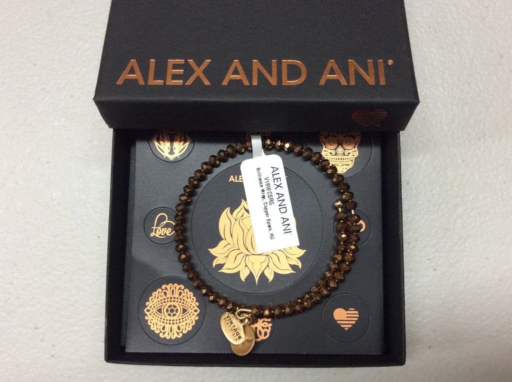 Alex and Ani Womens Brilliance Wrap Copper Spark