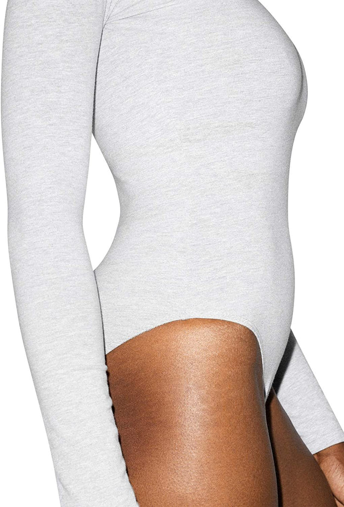 American Apparel Women's Cotton Spandex Long Sleeve Bodysuit