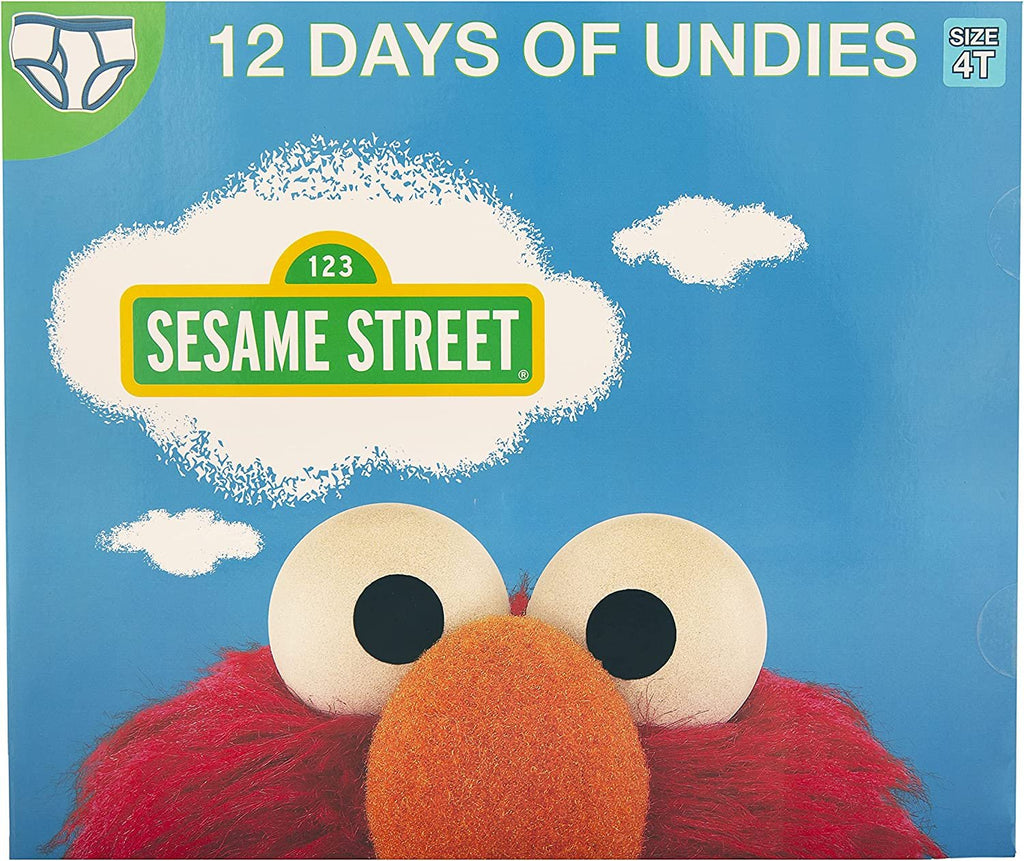 Sesame Street Boys' 12-Days of Surprise Underwear to Make Potty Training Fun, Available in Sizes 18 Months, 2/3t and 4t