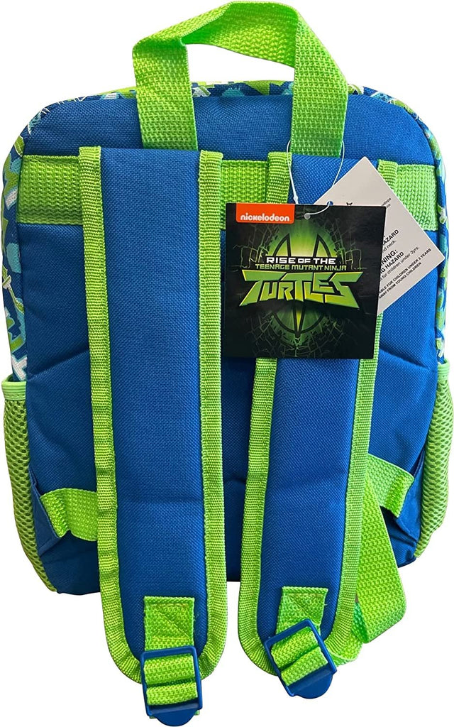 KBNL Ninja Turtles 12'' Toddler Size Backpack A19568, Blue and Red