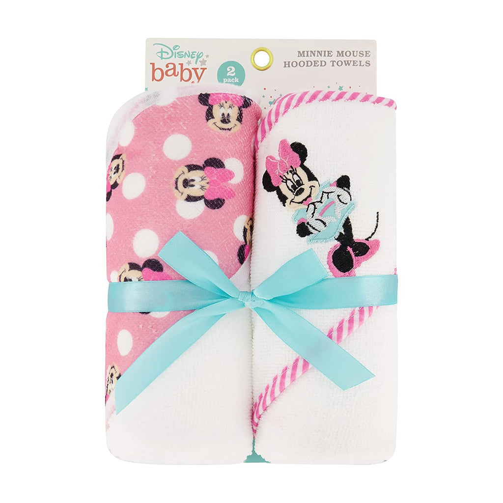 Disney Cudlie Baby Winnie The Pooh 2 Pack Rolled/Carded Hooded Towels in Sweet Life Print, 1 Count