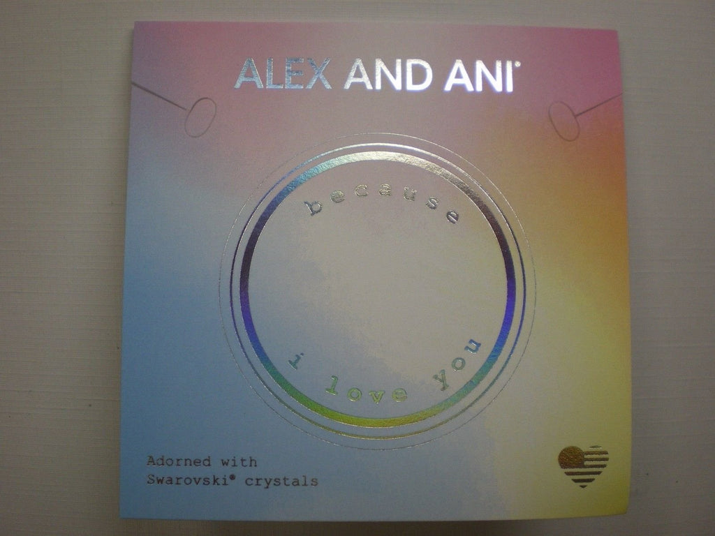 Alex and Ani Because I Love You with Swarovski Crystal Bangle Bracelet