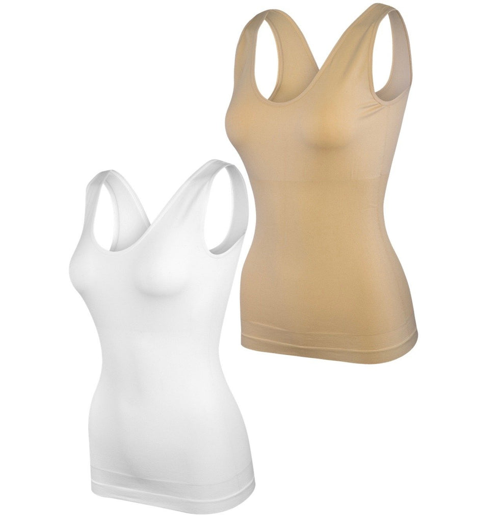 Donna Loren Women's Body Shaping Tank Top Shapewear, 2-Piece Set