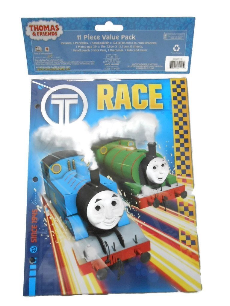 Thomas the Train Tank Stationery Set 11 Pieces Value Pack. Notebooks Pens Pencil Case Folder