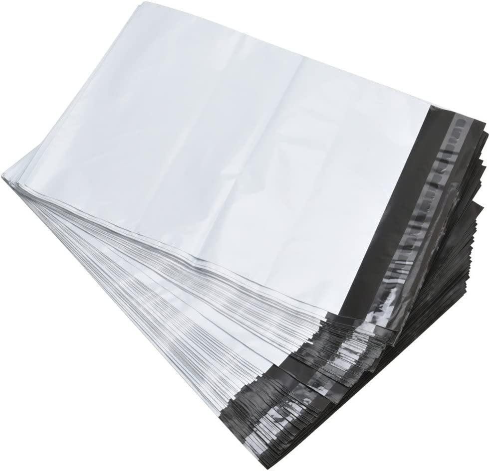 White Poly Mailers Shipping Envelopes, 1,000 Count Self-Sealing Envelopes, Enhanced Durability Multipurpose Envelopes