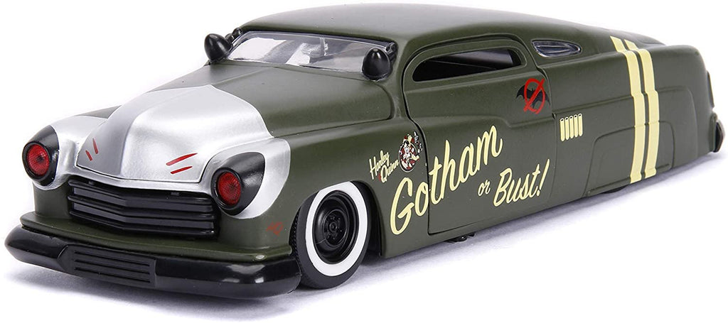 Jada Toys DC Comics Bombshells Harley Quinn & 1951 Mercury Die-cast Car, 1: 24 Scale Vehicle & 2.75" Collectible Figurine 100% Metal