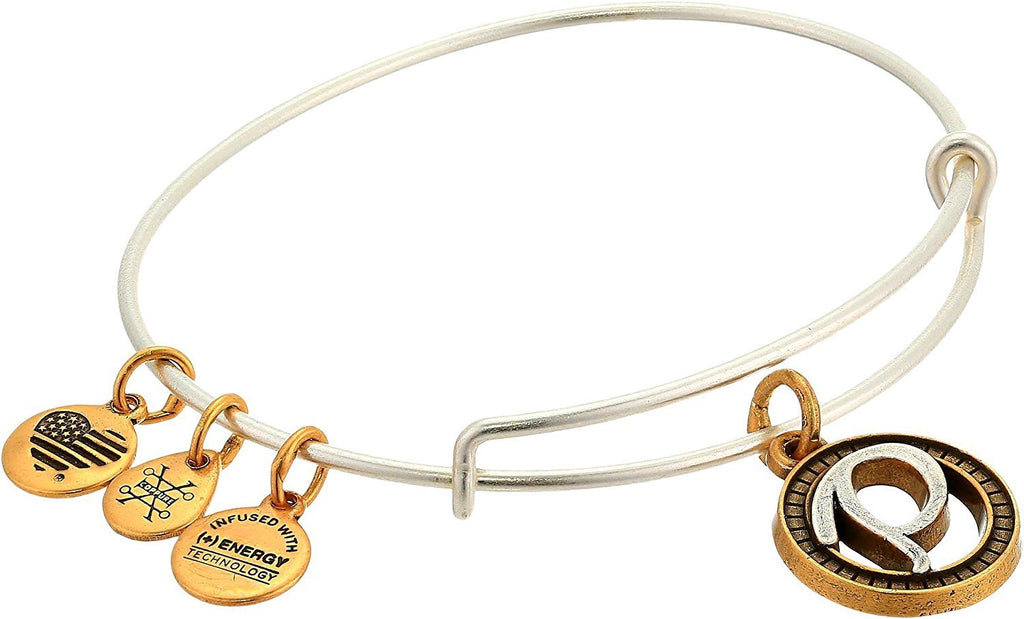 Alex and Ani Womens Initial P Charm Bangle