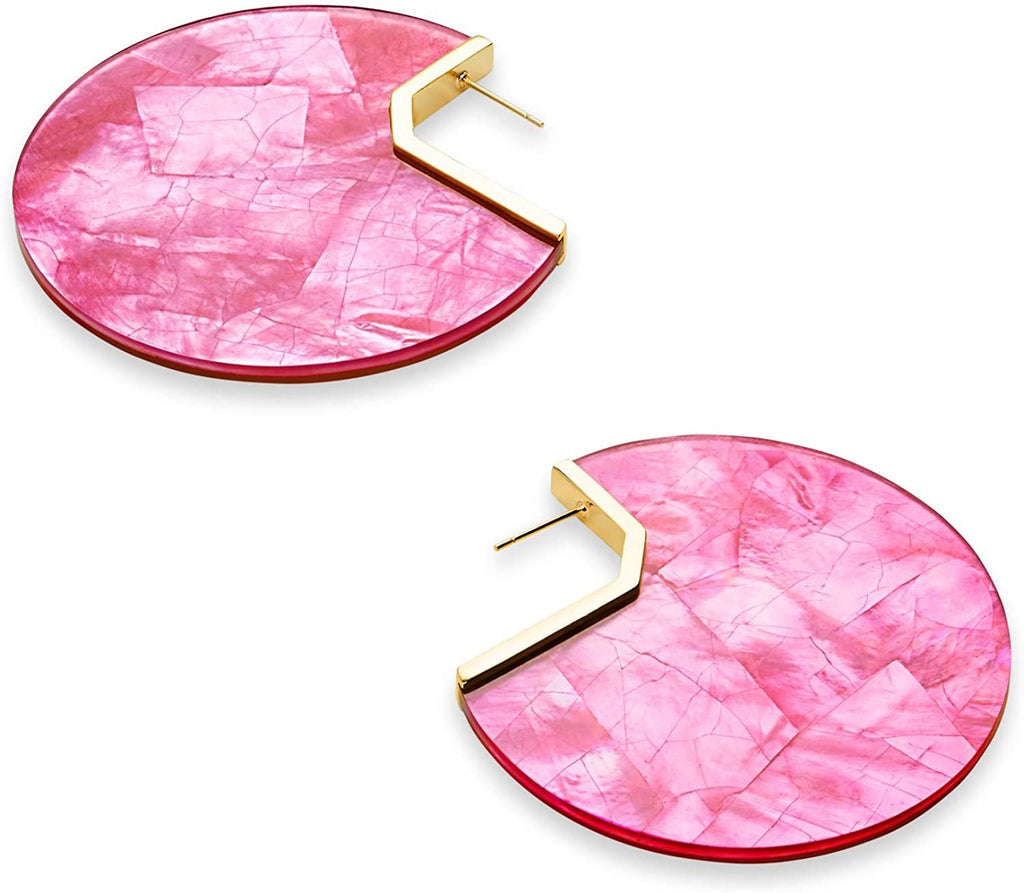 Kai Gold Hoop Earrings In Azalea Illusion